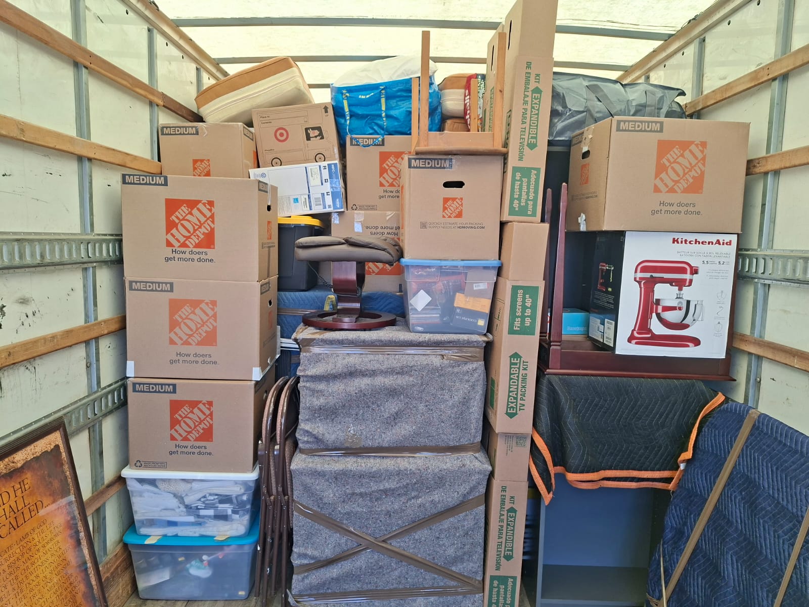 Moving truck loaded for secure transportation in Northern Virginia